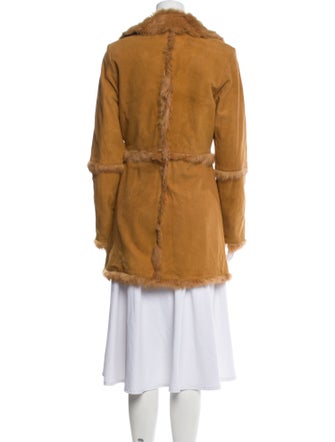 Paolo Santini Leather Faux Fur Coat