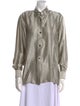 Paolo Santini Silk Striped Button-Up Top