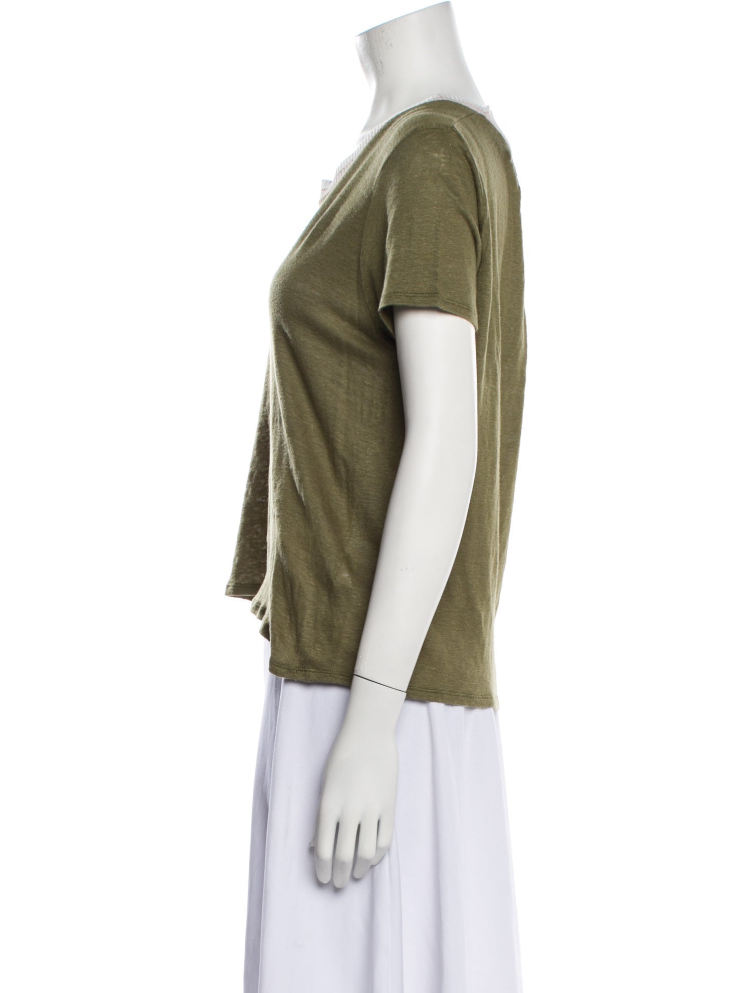 Pablo Linen Scoop Neck T-Shirt