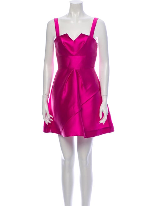 Paper London Square Neckline Mini Dress Pink