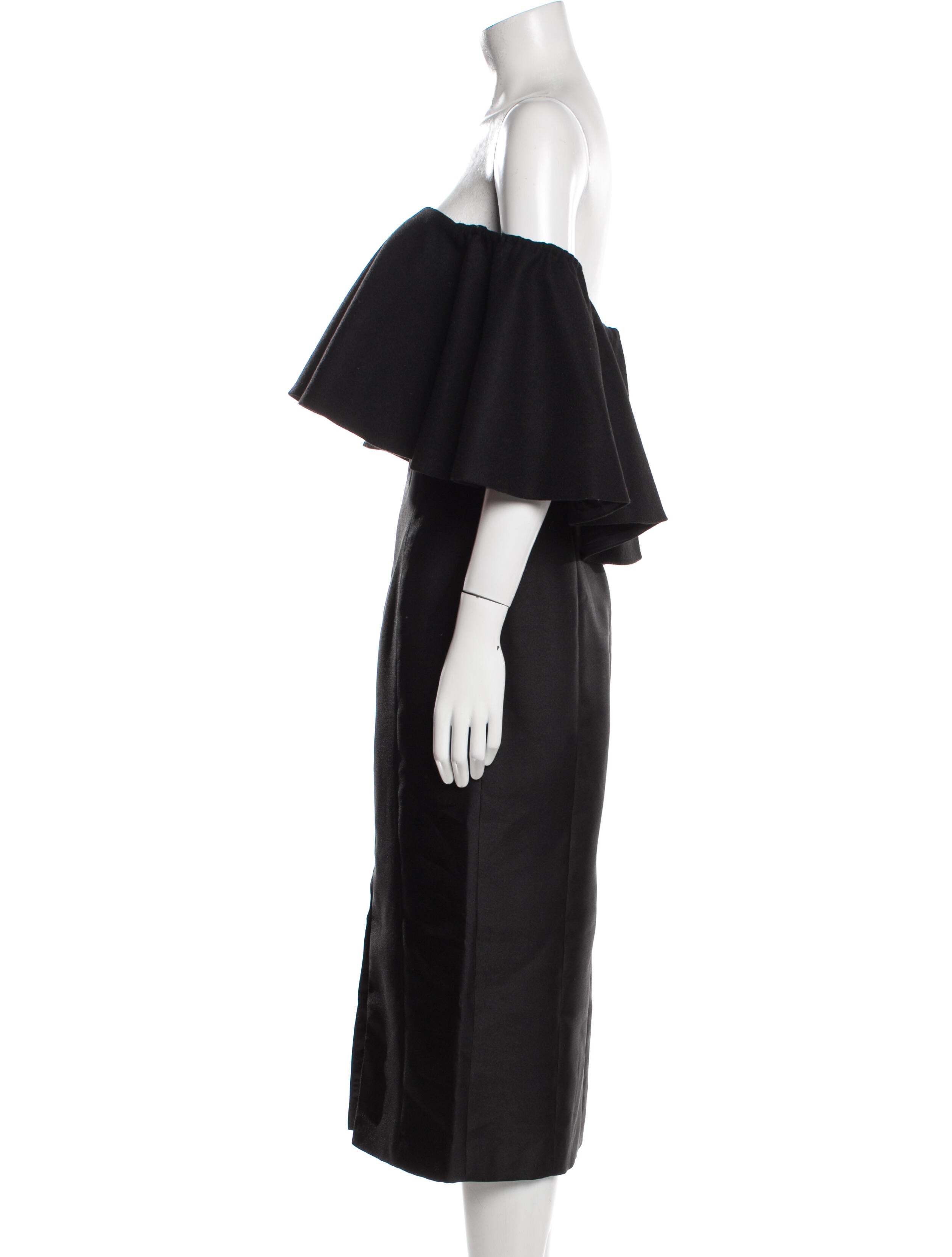 PAPER London Wool Knee-Length Dress