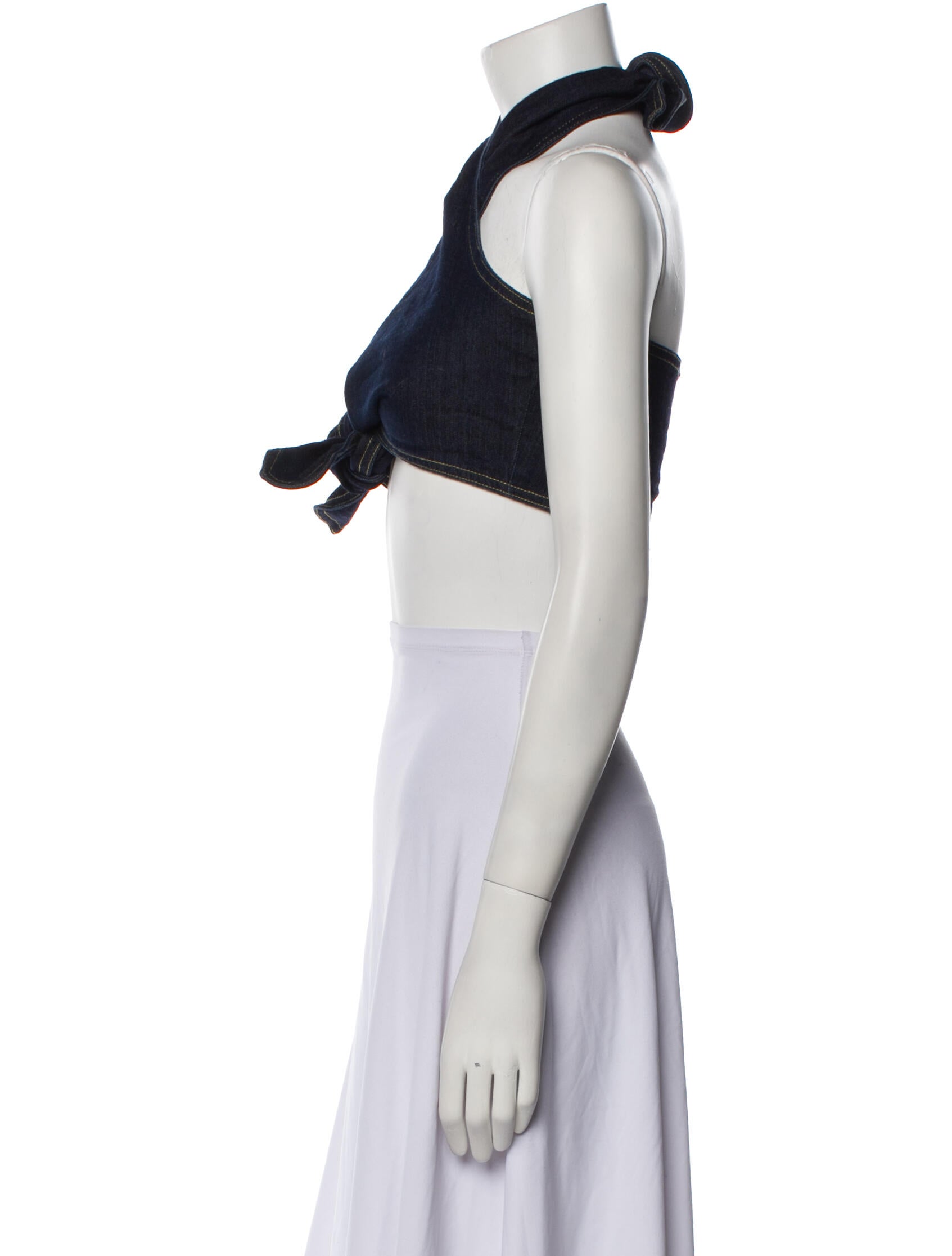 PAPER London Halterneck Sleeveless Crop Top