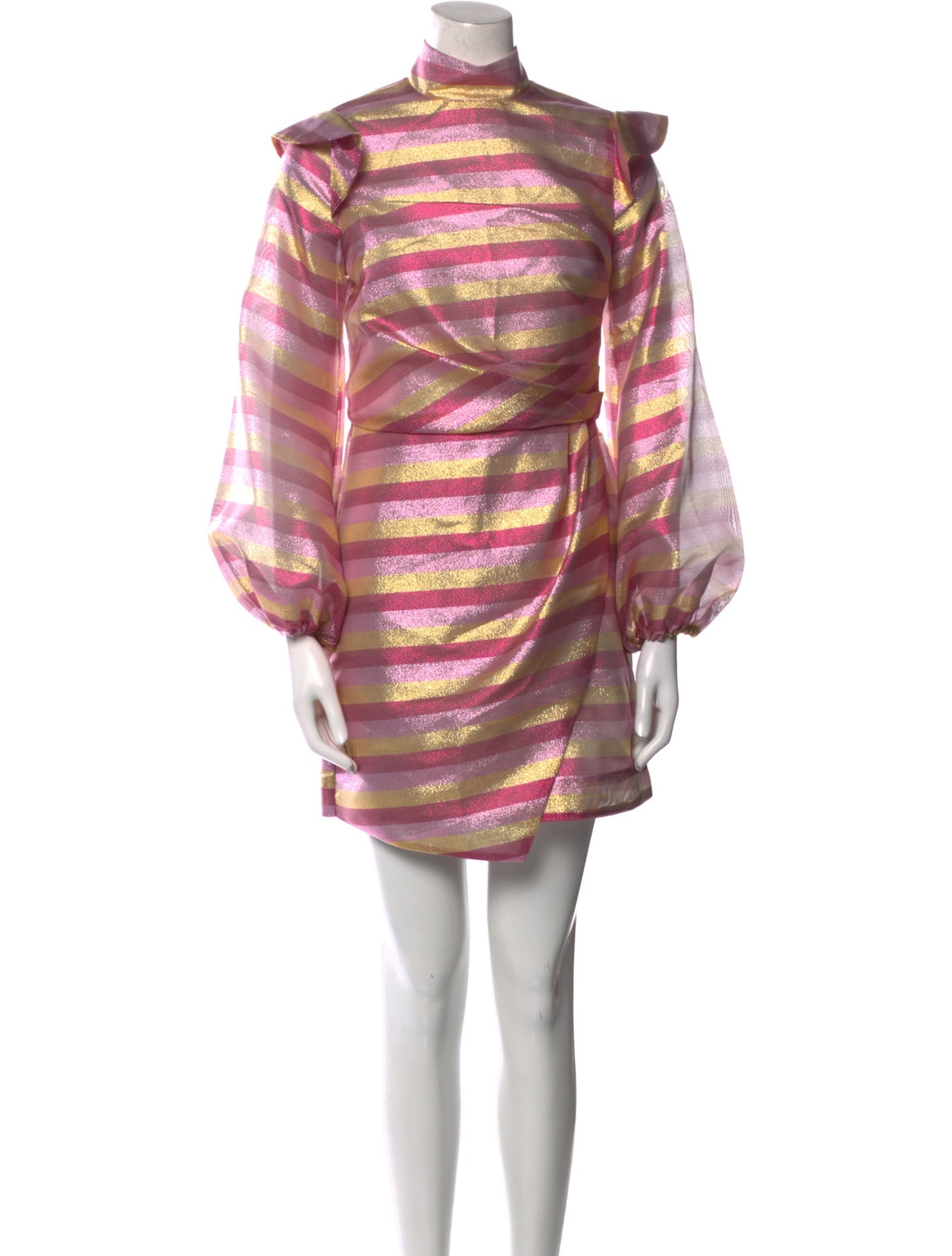 PAPER London Striped Mini Dress