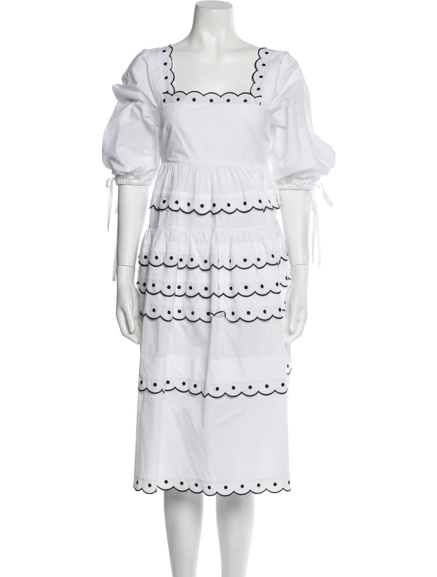 PAPER London Square Neckline Knee-Length Dress