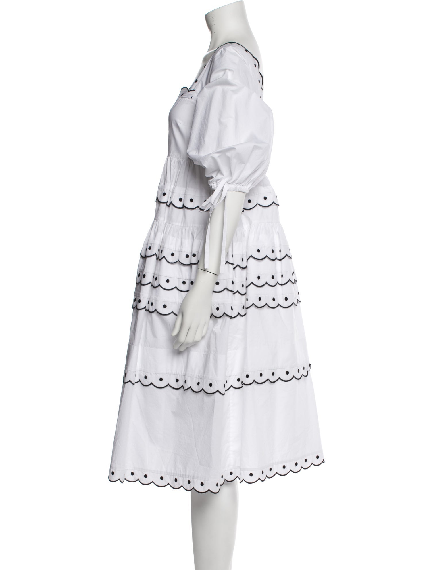 PAPER London Square Neckline Knee-Length Dress