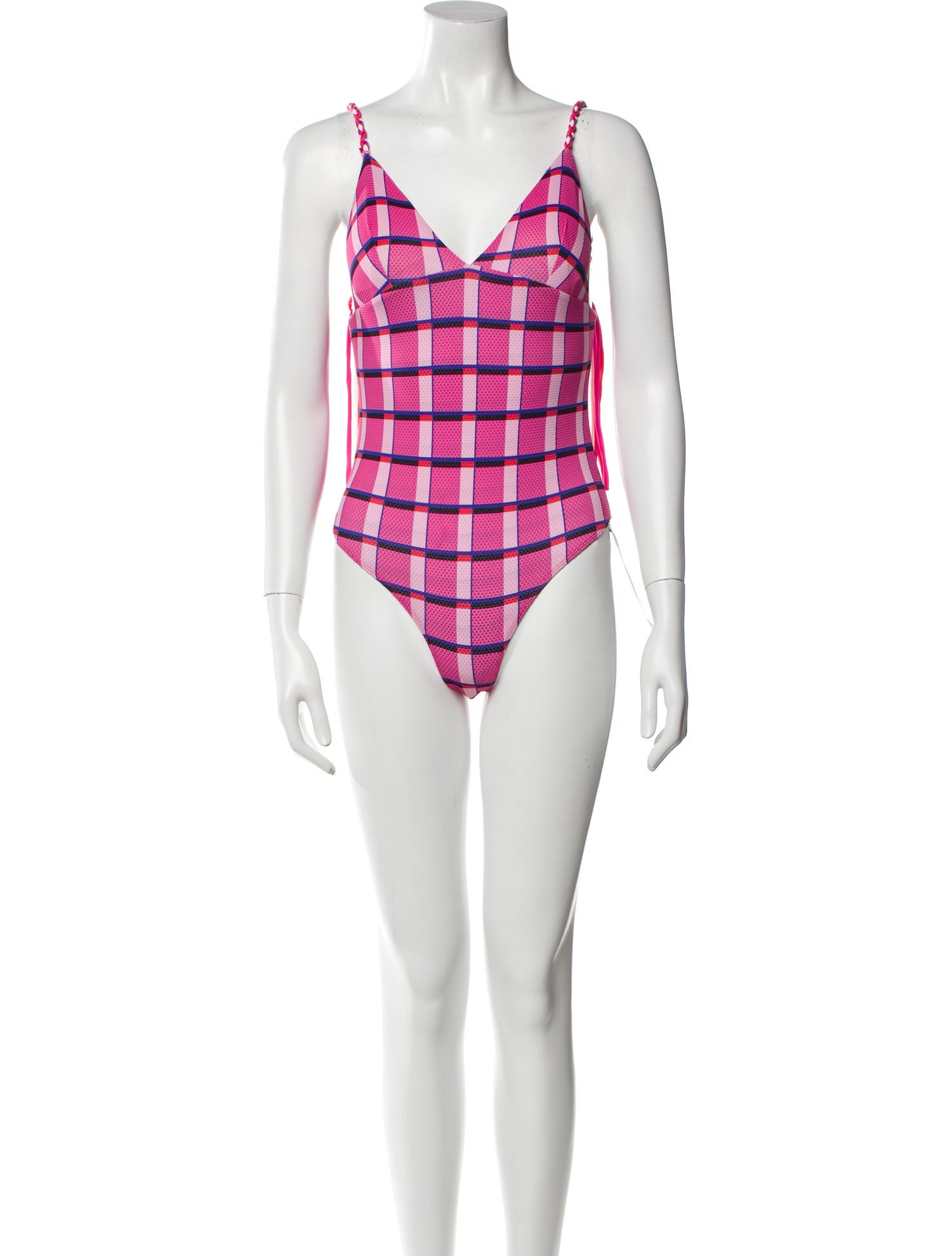 PAPER London Plaid Print One-Piece