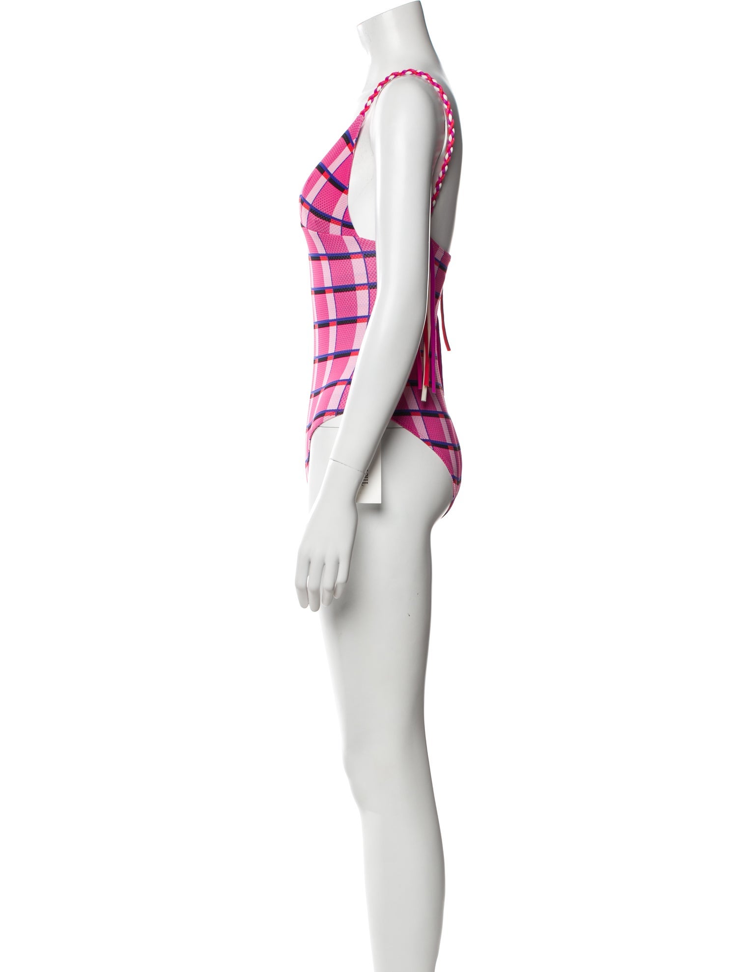 PAPER London Plaid Print One-Piece