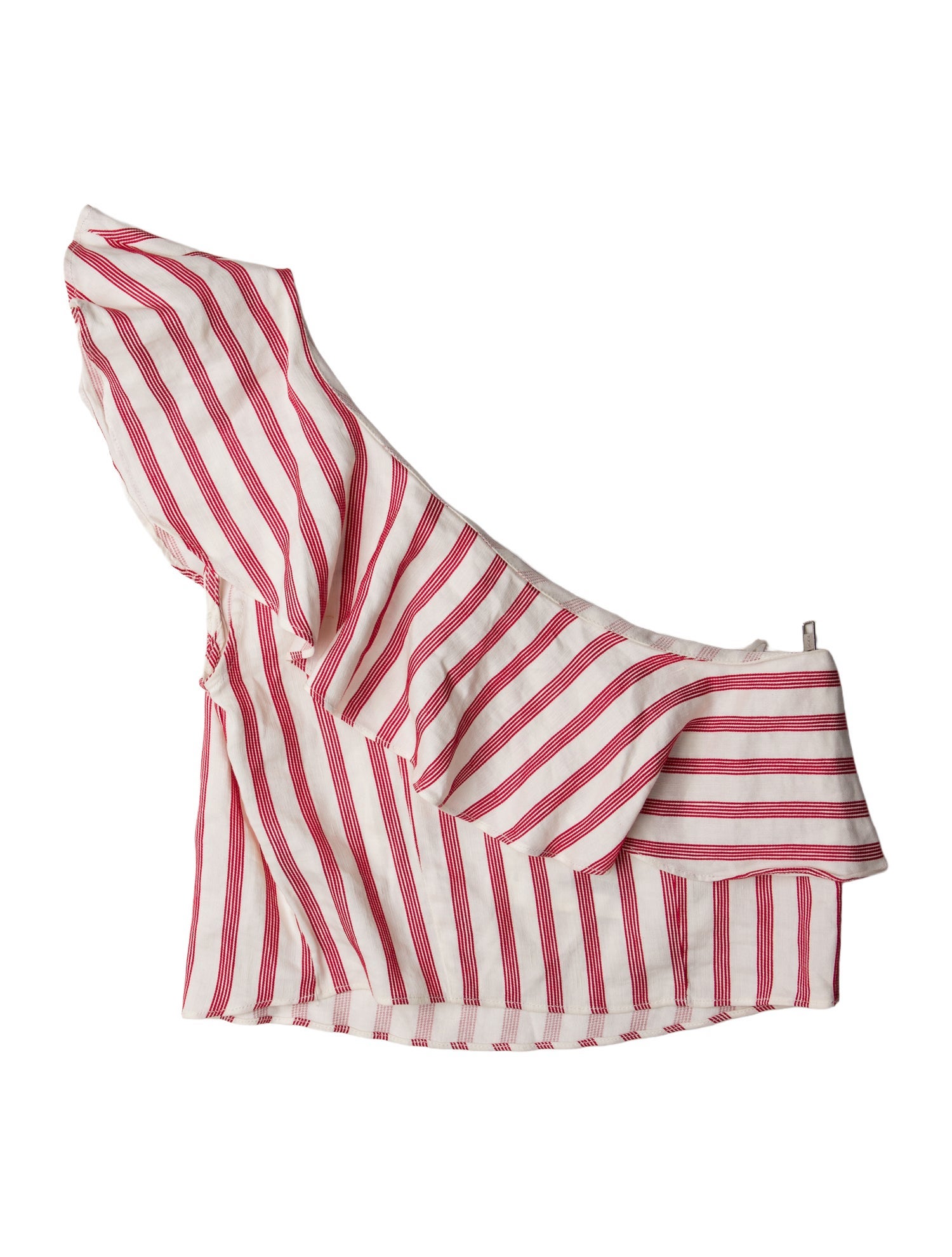 PAPER London Striped One-Shoulder Crop Top