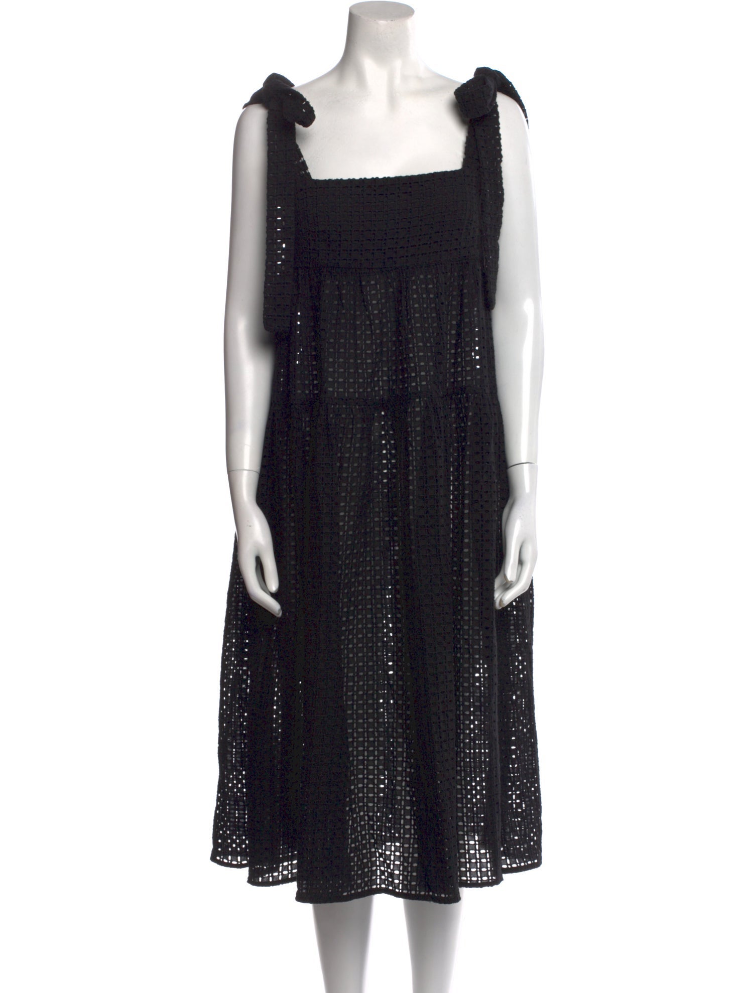 PAPER London Square Neckline Midi Length Dress