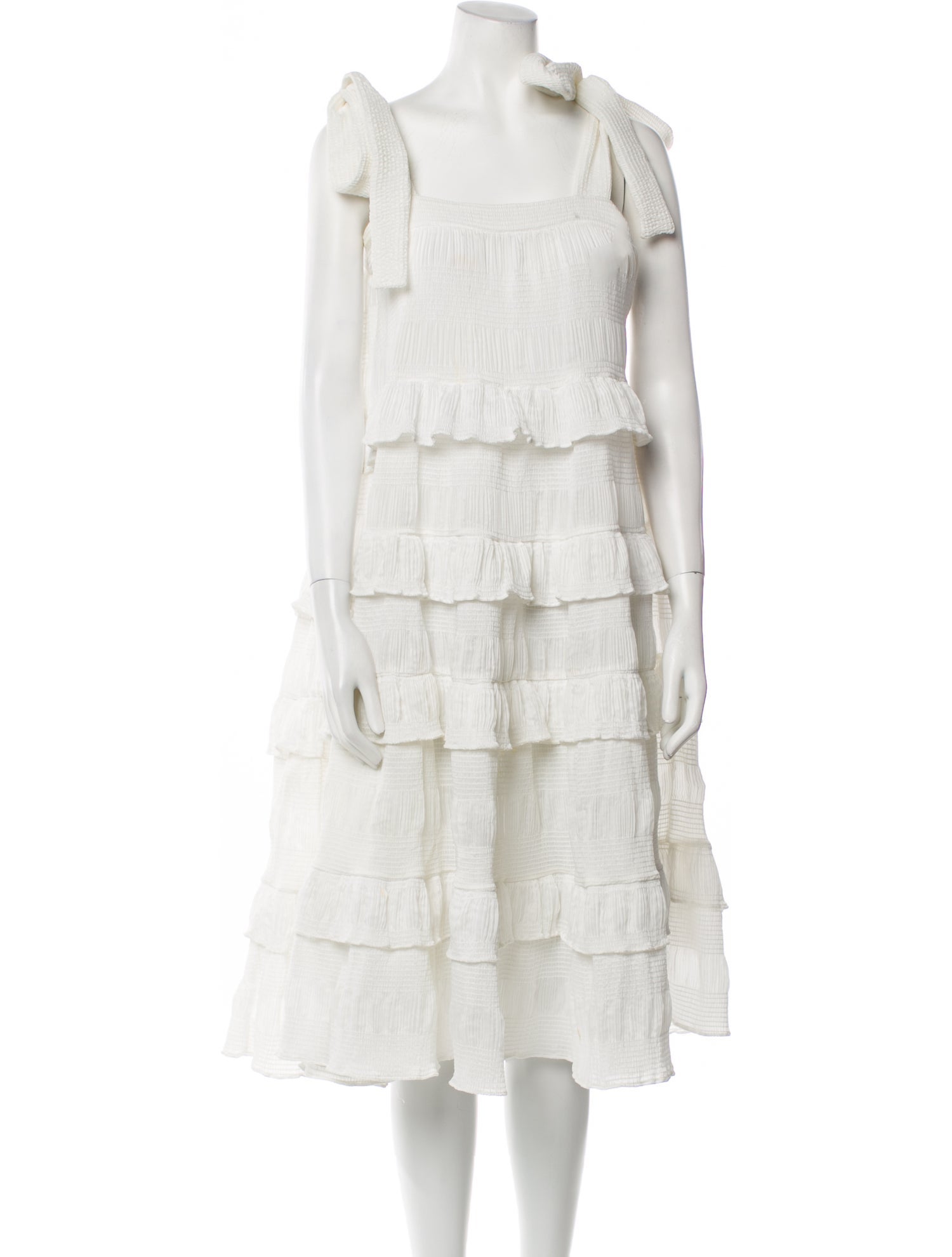 PAPER London Square Neckline Midi Length Dress
