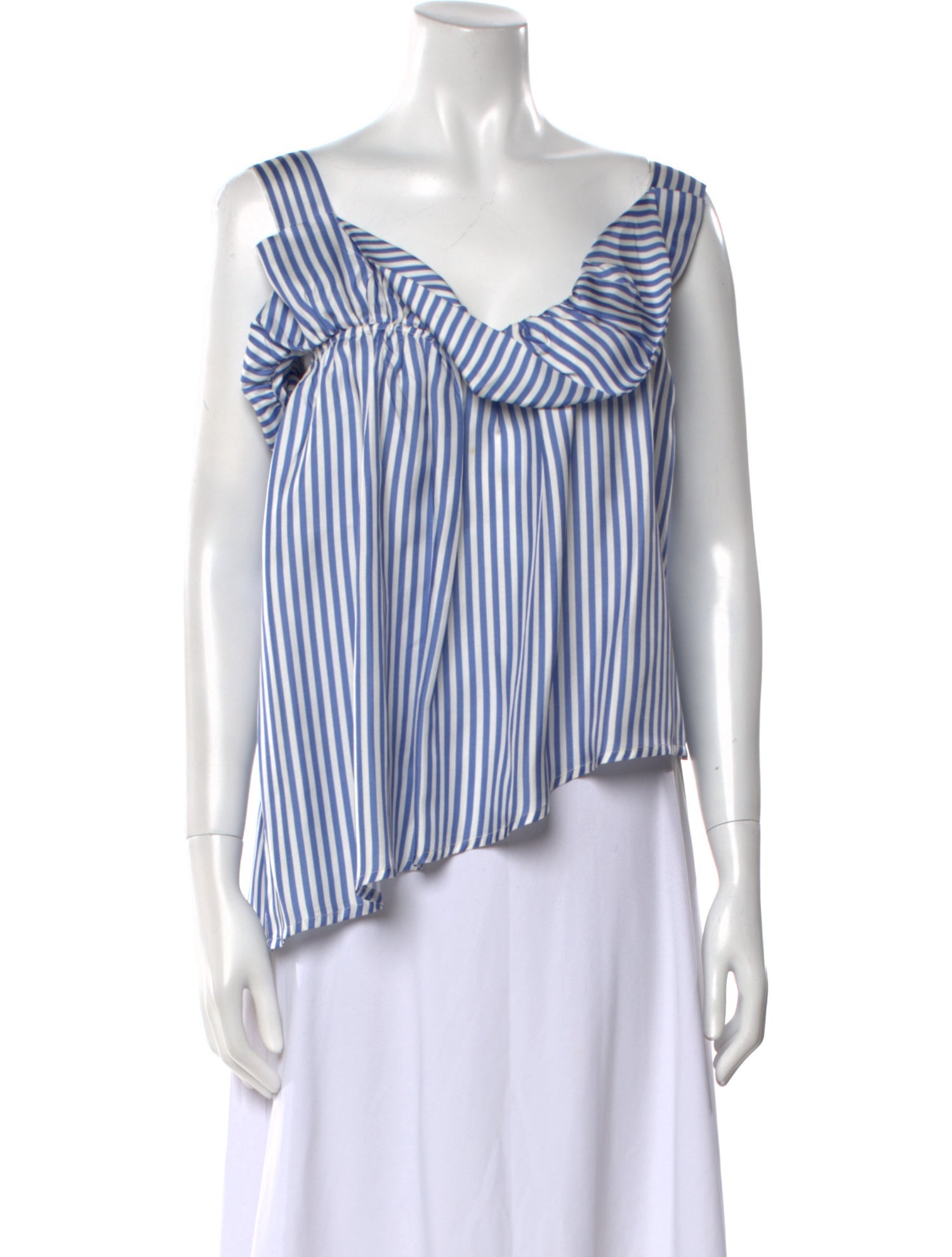 PAPER London Silk Striped Top