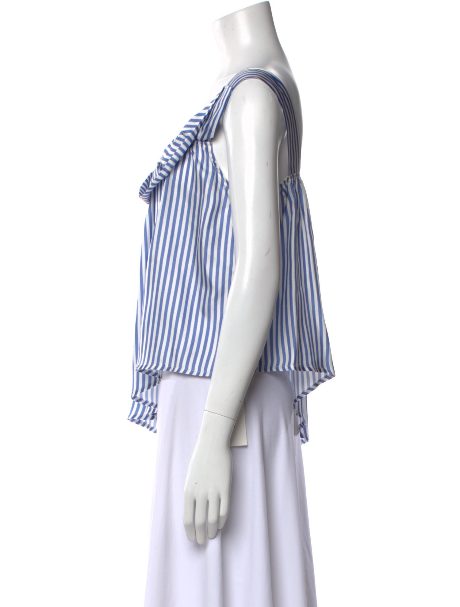 PAPER London Silk Striped Top