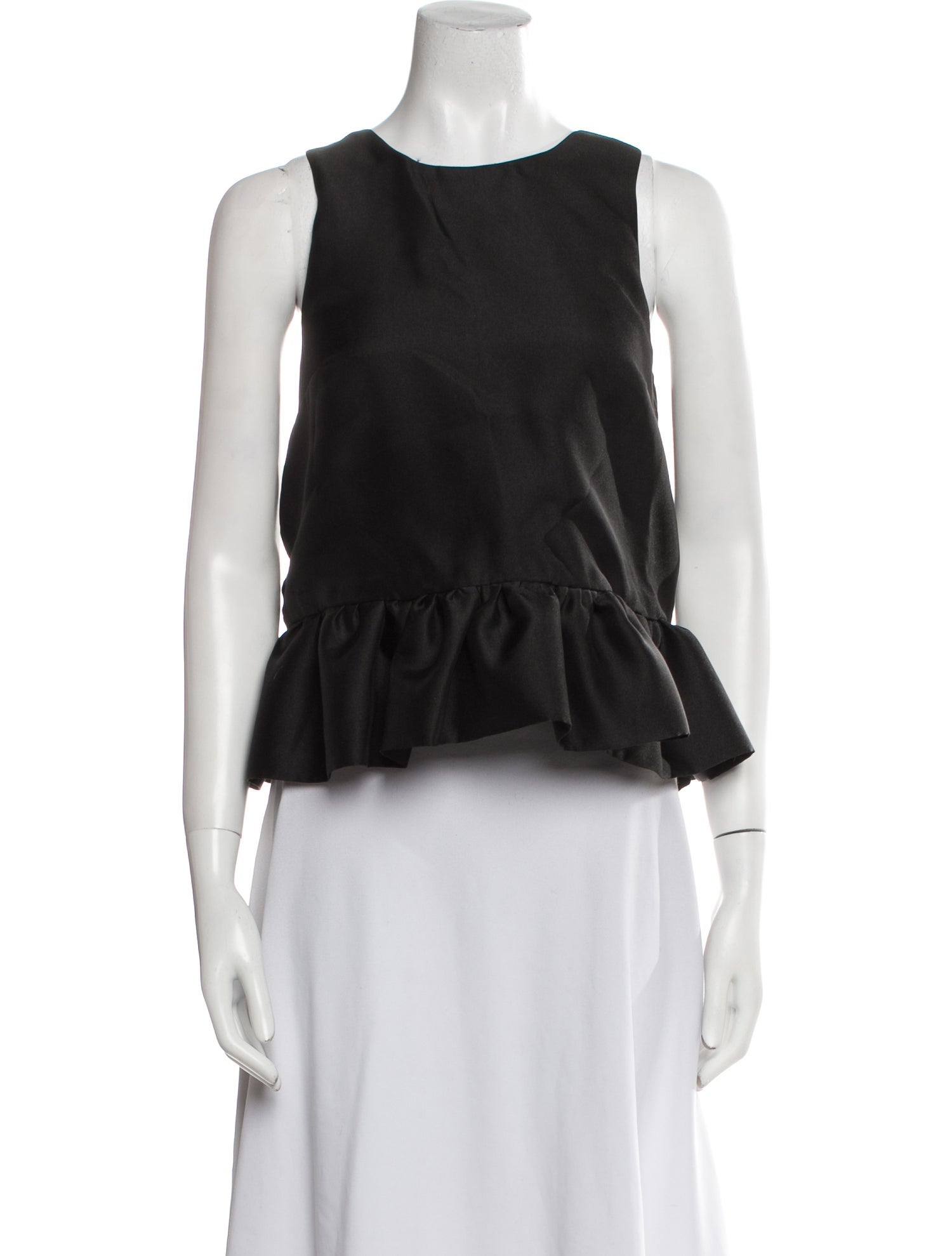 PAPER London Wool Scoop Neck Crop Top