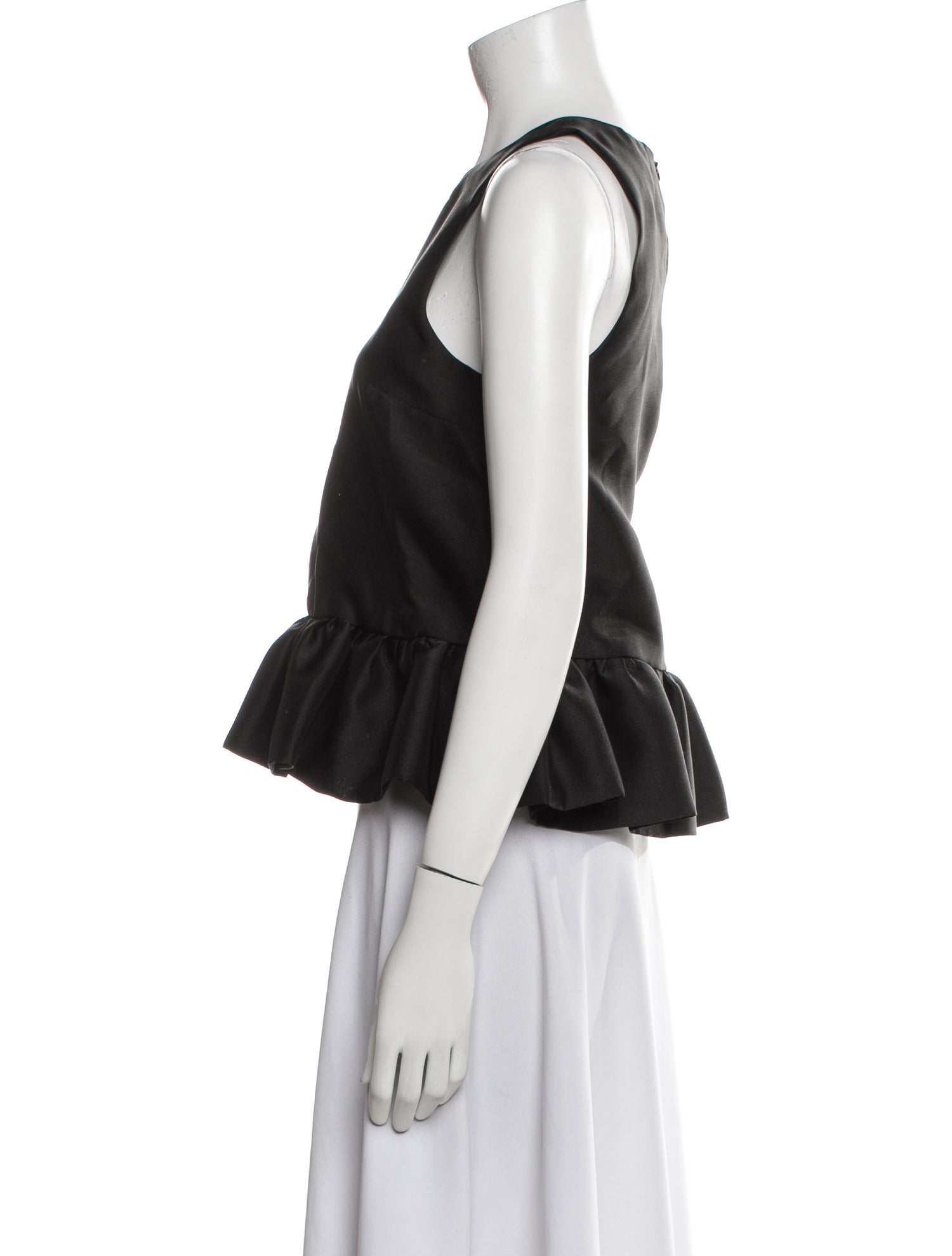 PAPER London Wool Scoop Neck Crop Top