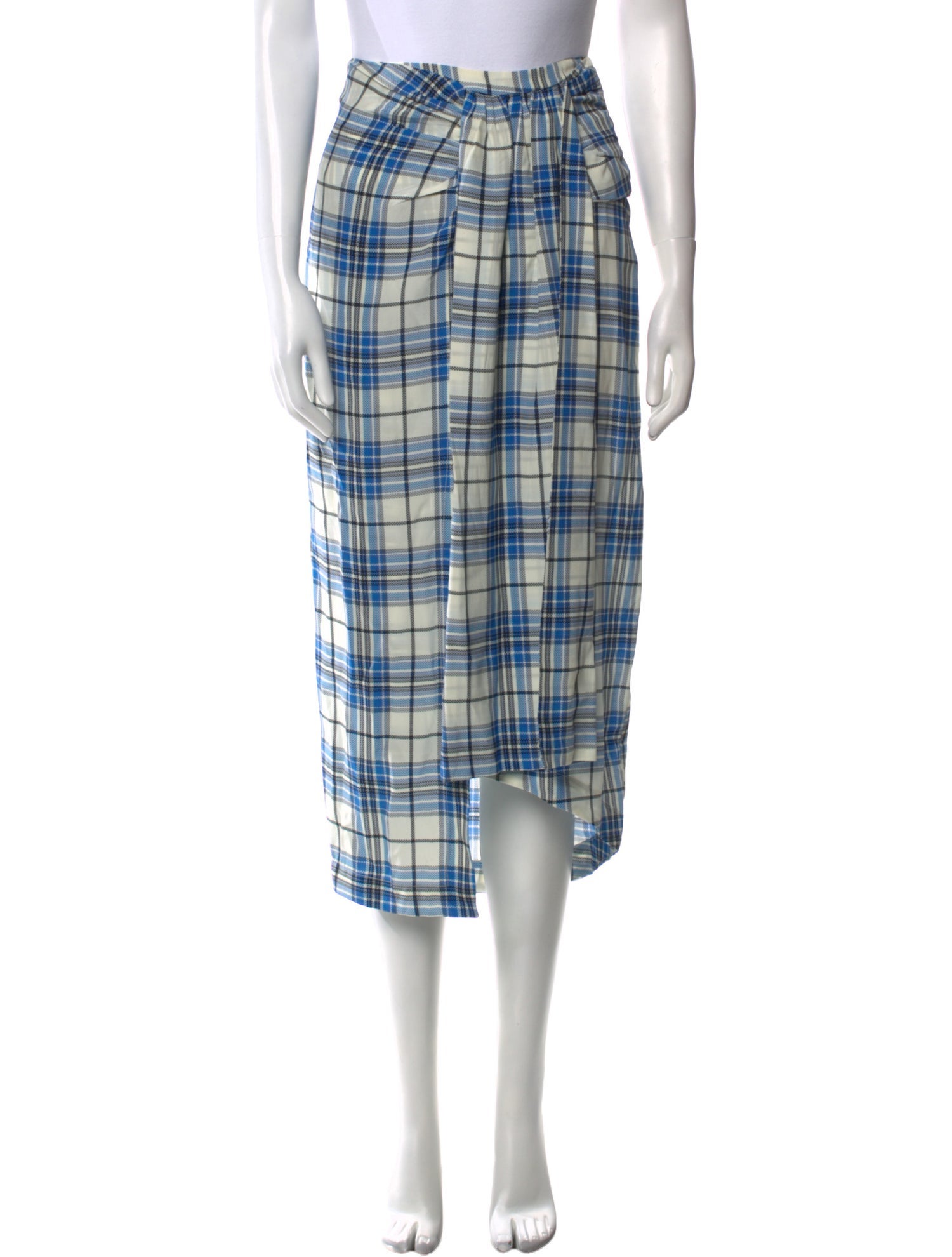 PAPER London Silk Midi Length Skirt