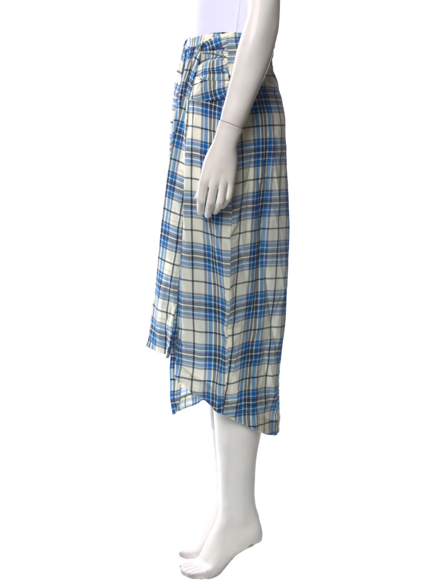 PAPER London Silk Midi Length Skirt