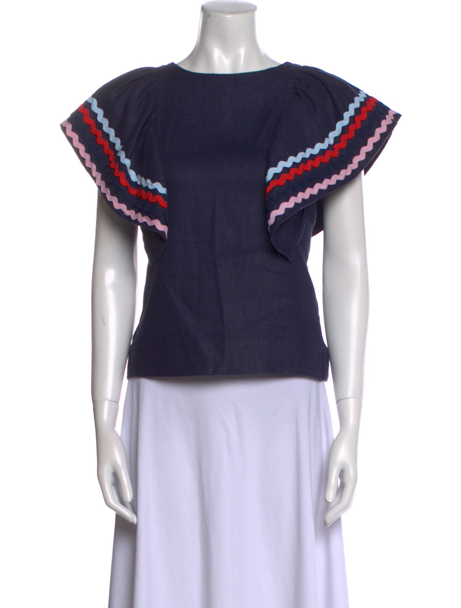 PAPER London Bateau Neckline Short Sleeve Top