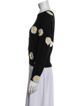 PAPER London Wool Floral Print Sweater