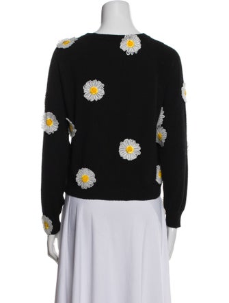 PAPER London Wool Floral Print Sweater