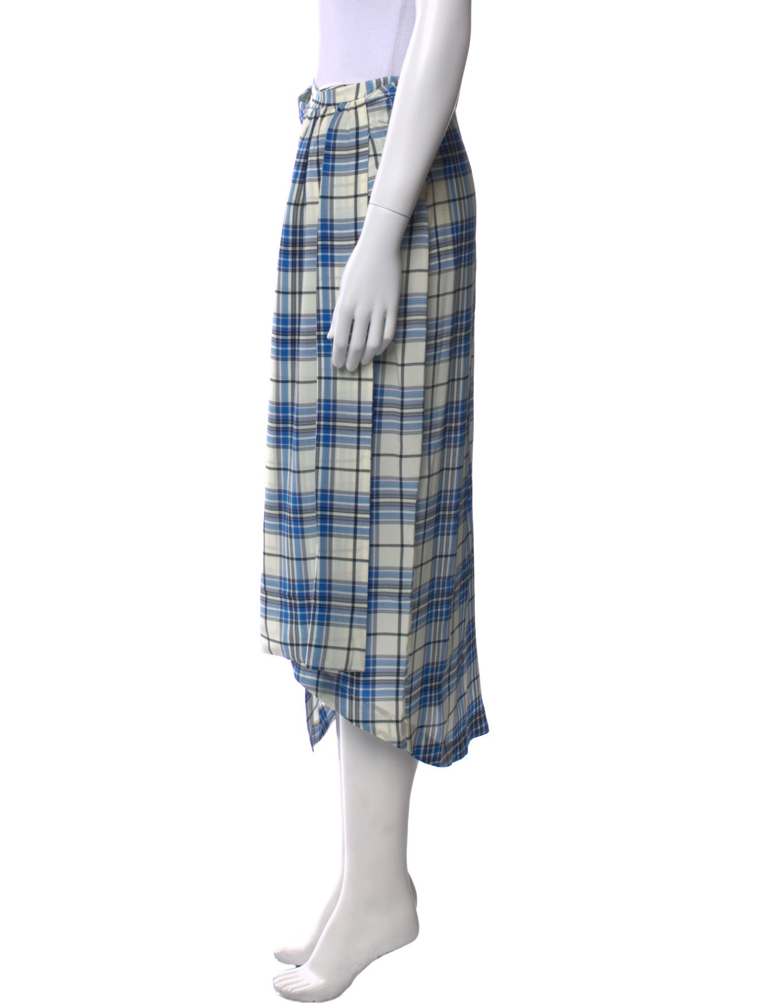 PAPER London Silk Midi Length Skirt