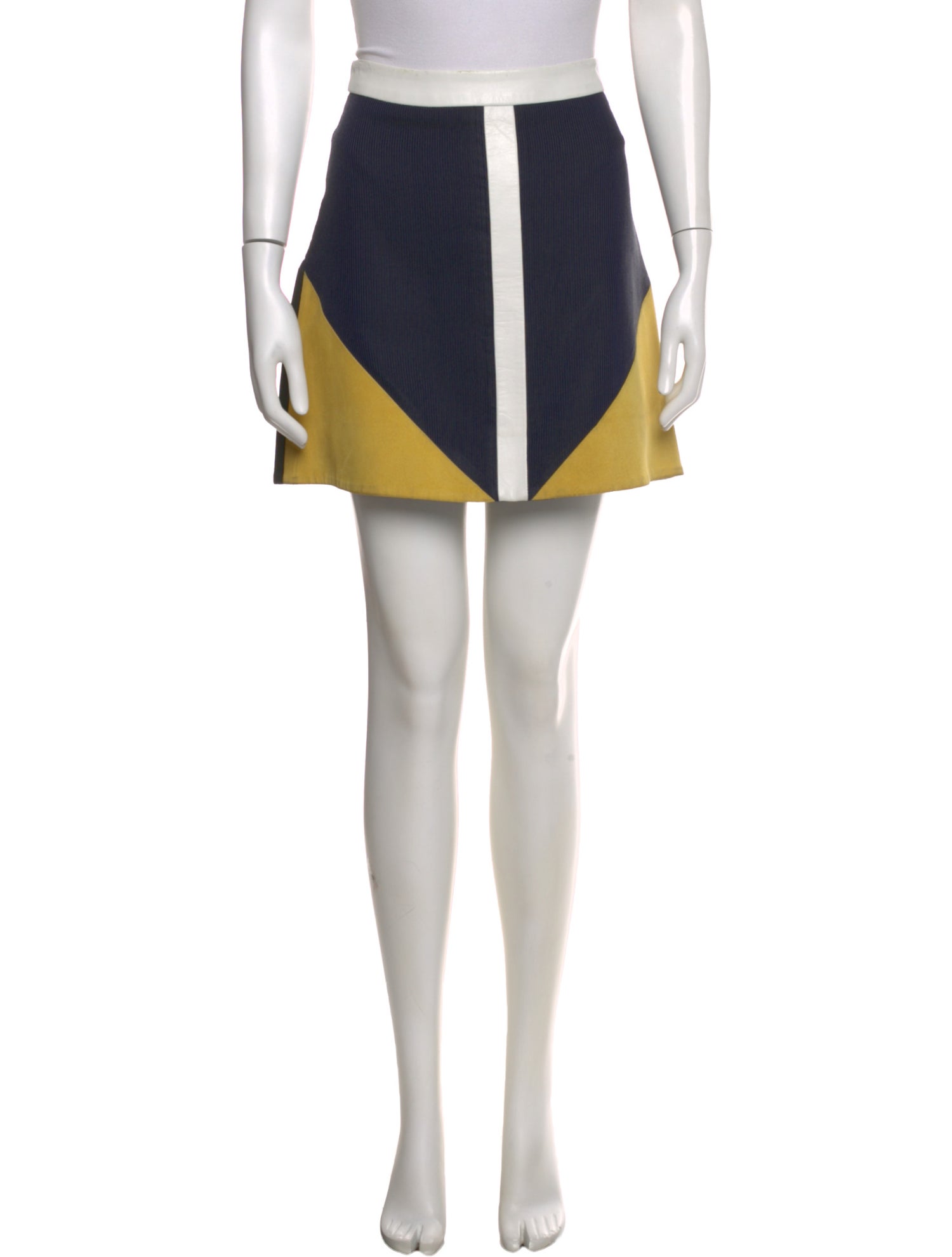 PAPER London Colorblock Pattern Mini Skirt