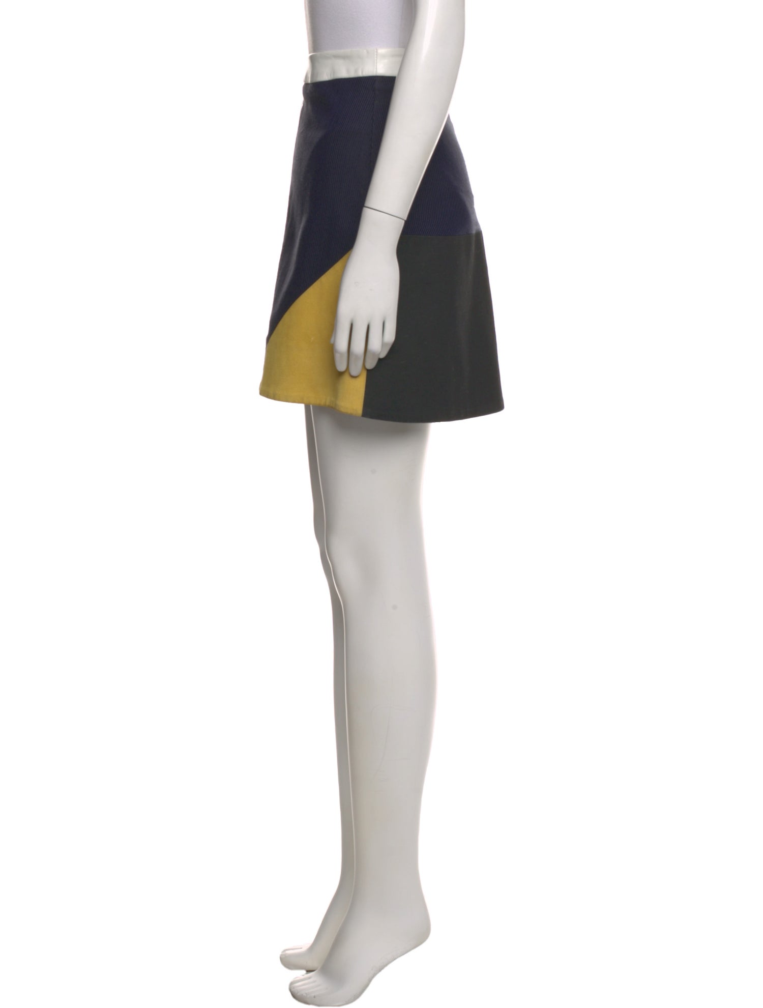 PAPER London Colorblock Pattern Mini Skirt