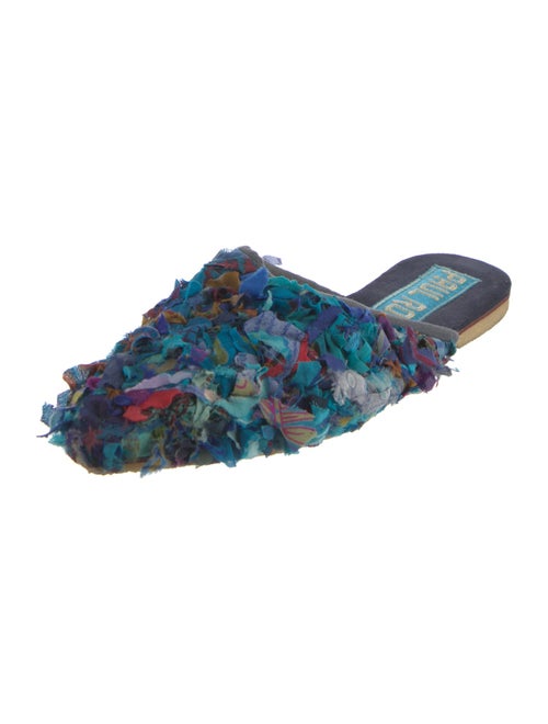 Paul Ropp Printed Raw-Edge Trim Mules