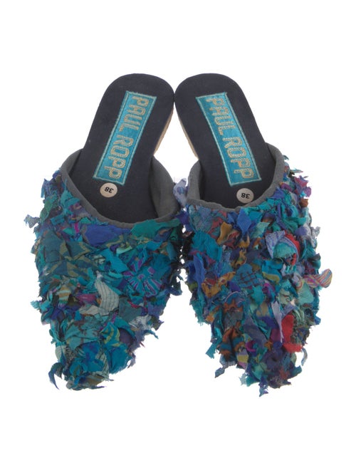 Paul Ropp Printed Raw-Edge Trim Mules