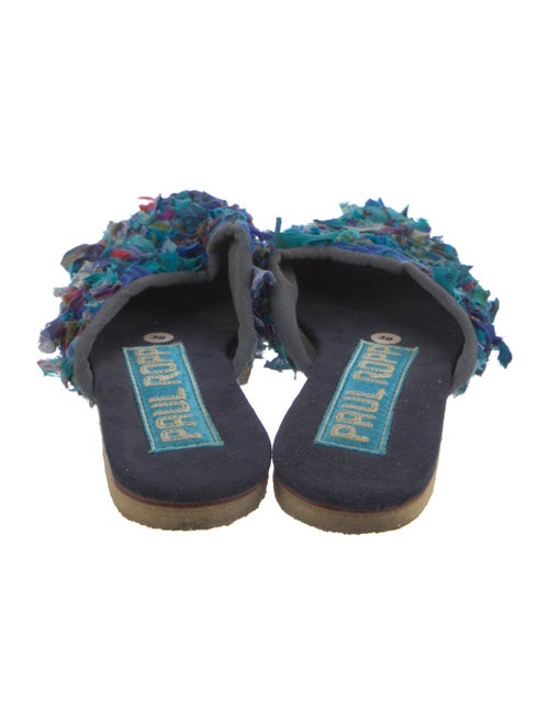 Paul Ropp Printed Raw-Edge Trim Mules