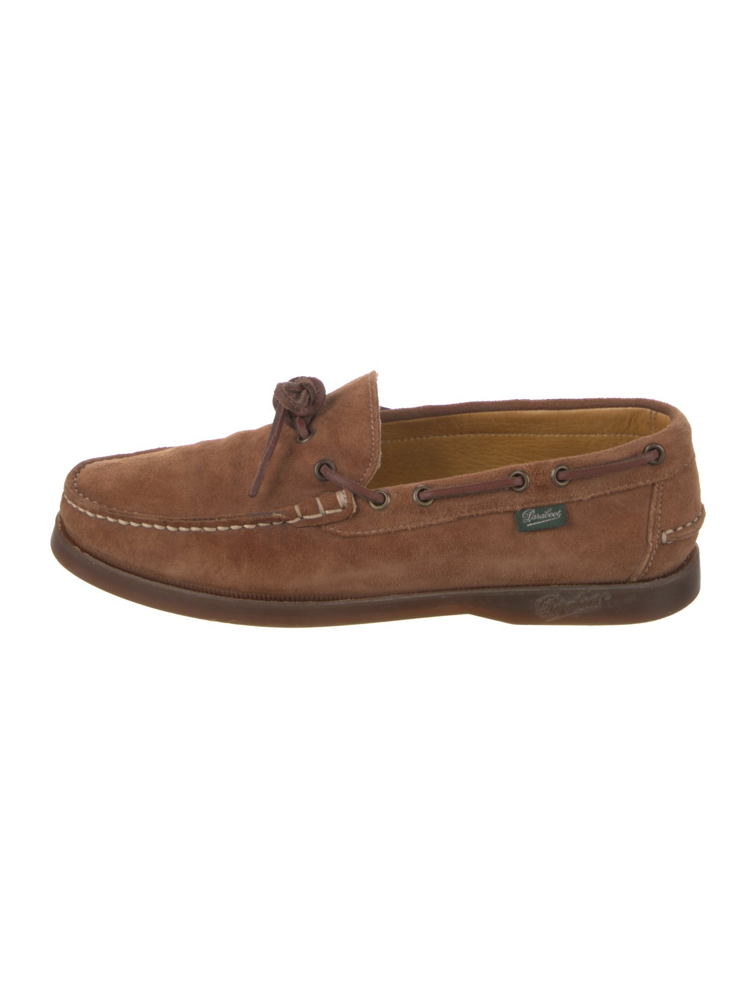 Paraboot Suede Whipstitch Trim Boat Shoes