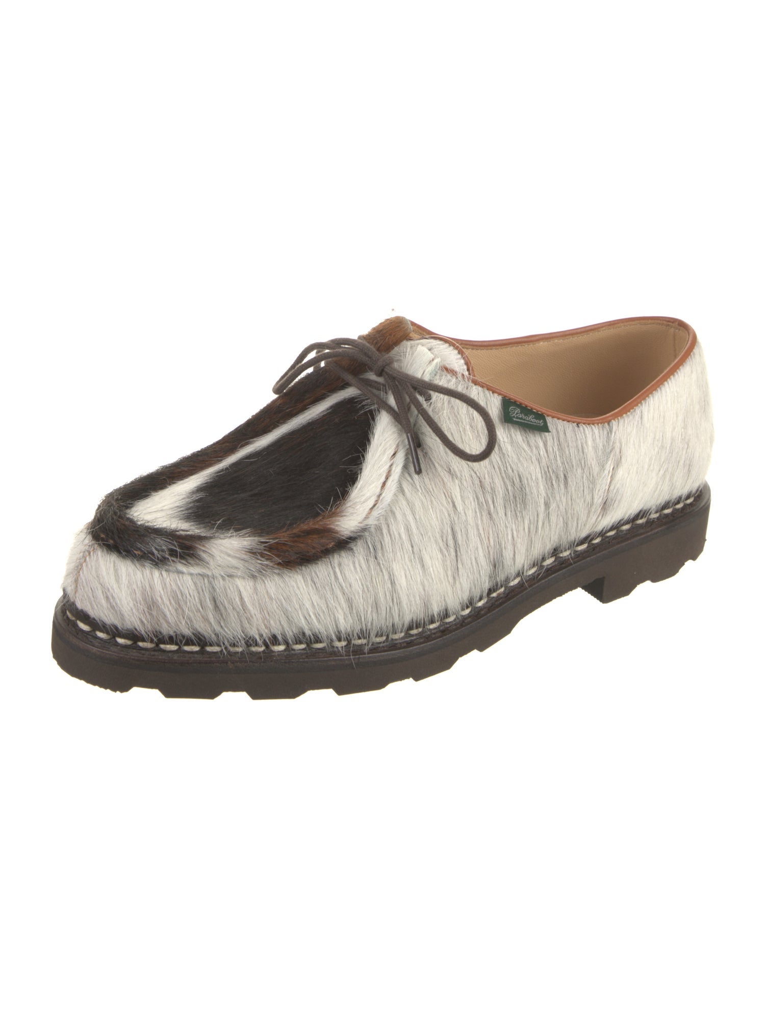 Paraboot Fur Animal Print Derby Shoes