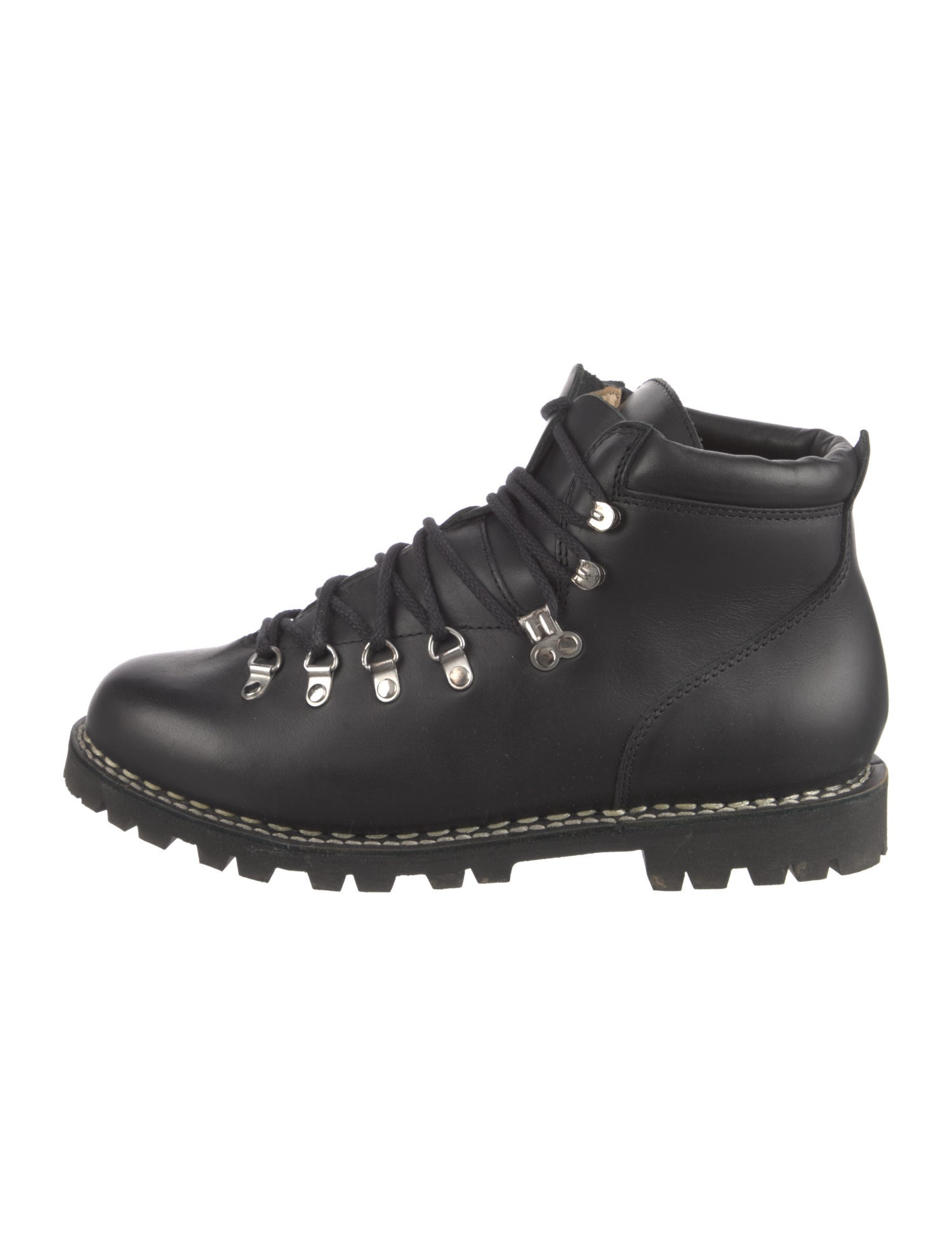 Paraboot Leather Whipstitch Trim Hiking Boots