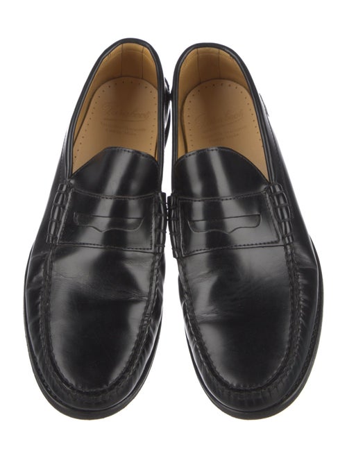 Paraboot Leather Whipstitch Trim Dress Loafers
