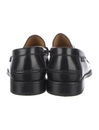Paraboot Leather Whipstitch Trim Dress Loafers