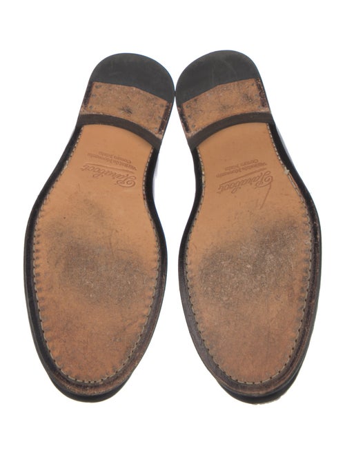 Paraboot Leather Whipstitch Trim Dress Loafers