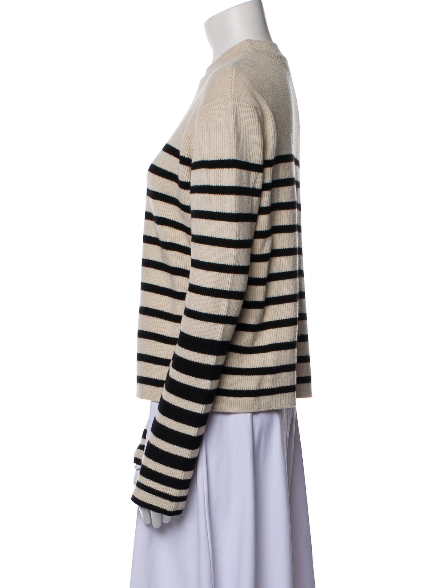 Paradis Perdus Striped Mock Neck Sweater