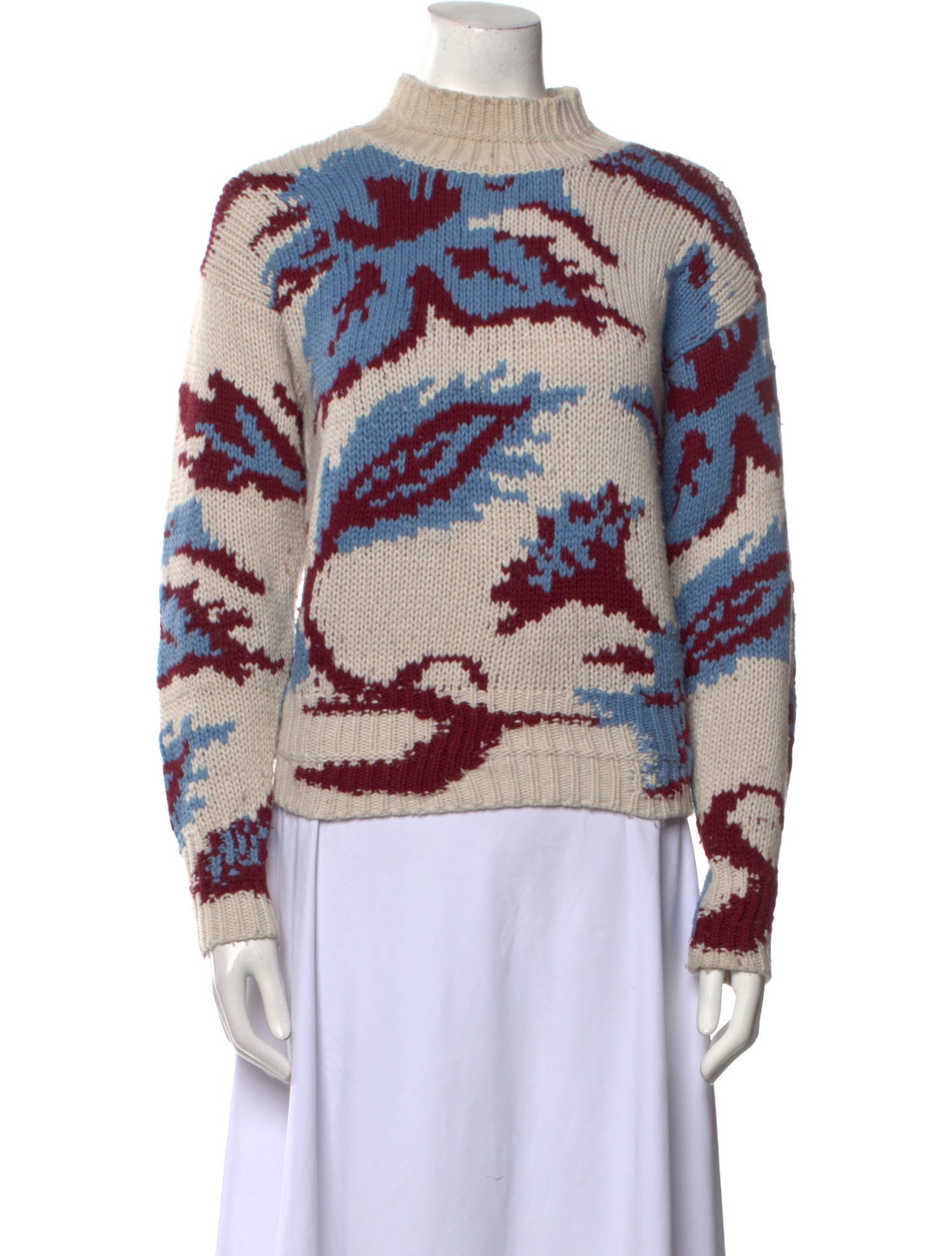 Paradis Perdus Wool Printed Sweater