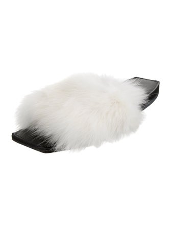 Parme Marin Fur Slides