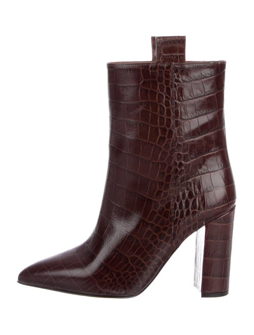 Paris Texas Embossed Ankle Boots Brown