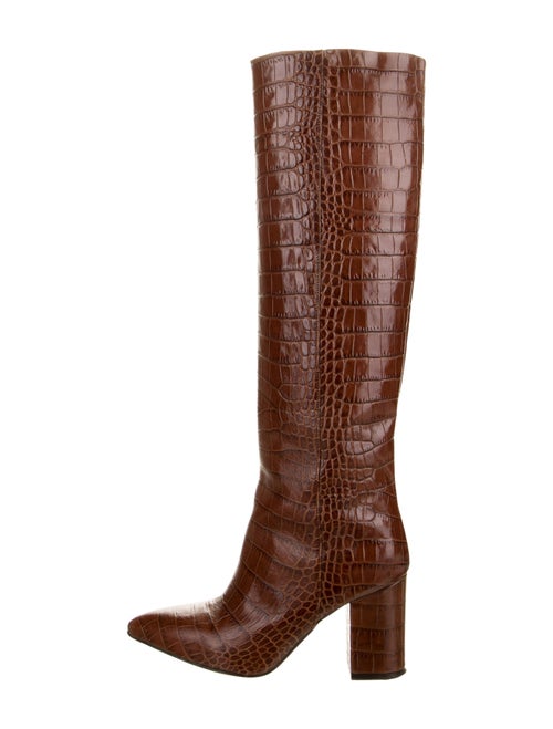 Paris Texas Embossed Knee-High Boots Brown
