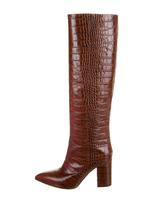 Paris Texas Embossed Leather Boots Brown