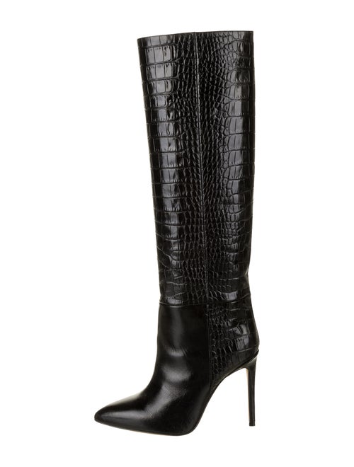 Paris Texas Embossed Knee-High Boots Black