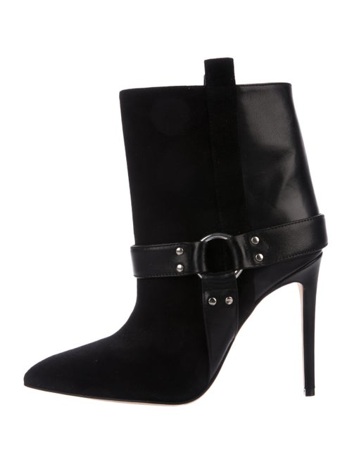 Paris Texas Suede & Leather Ankle Boots Black
