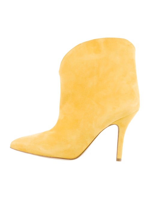 Paris Texas Suede Pointed-Toe Boots Yellow