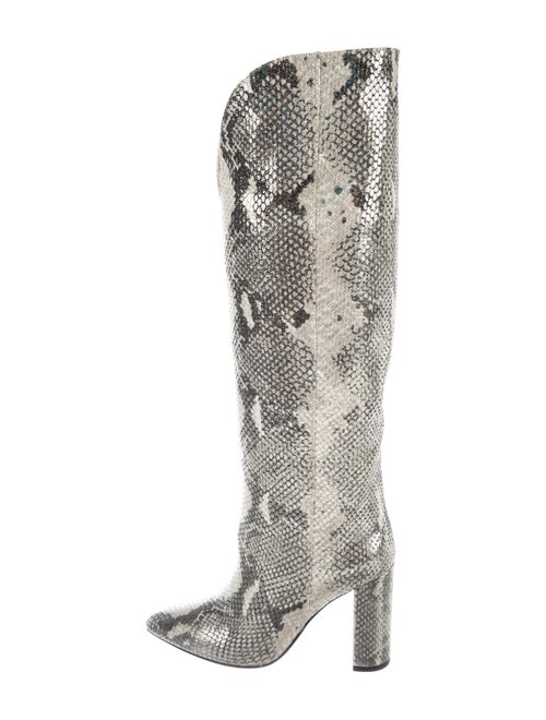 Paris Texas Embossed Leather Boots Grey
