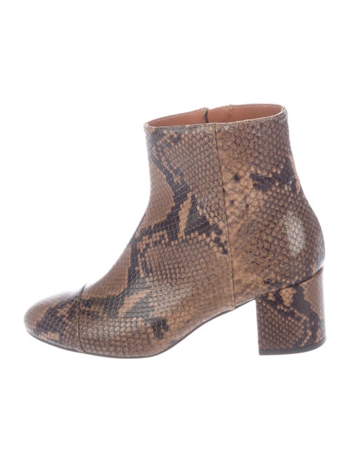 Paris Texas Leather Animal Print Boots Brown