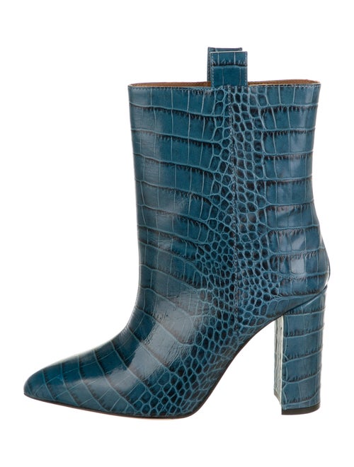 Paris Texas Embossed Leather Boots Blue