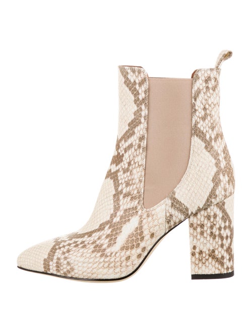 Paris Texas Leather Animal Print Chelsea Boots w/