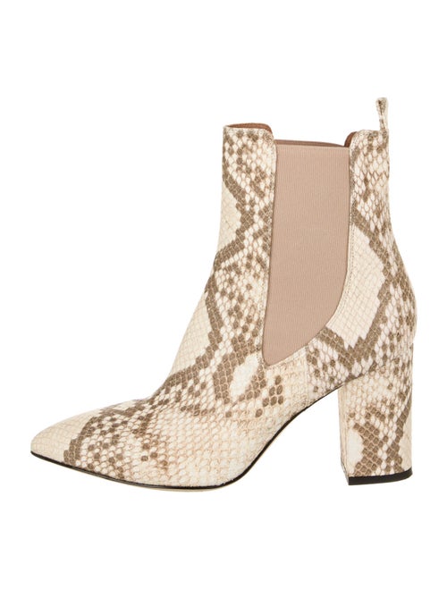 Paris Texas Leather Animal Print Chelsea Boots