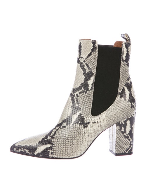 Paris Texas Leather Animal Print Chelsea Boots w/